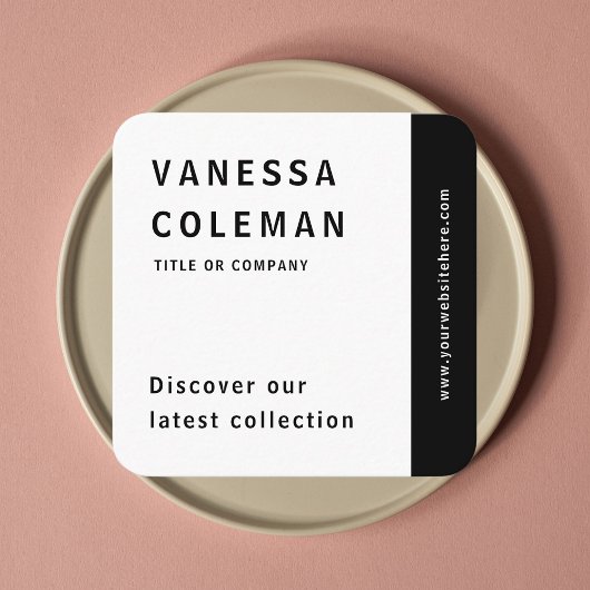 Professionele QR Code Zwart-wit Social Media Vierkante Visitekaartje