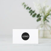Professionele QR-code zwart-wit Visitekaartje (Staand voorkant)