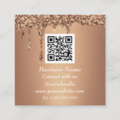 Professionele QR Gold Glitter Sparkle Vierkante Visitekaartje (Voorkant)