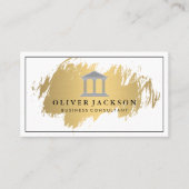 Professionele rand goud geborsteld visitekaartje (Voorkant)