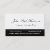 Professionele rand - zwart, wit ontwerp visitekaartje (Voorkant)