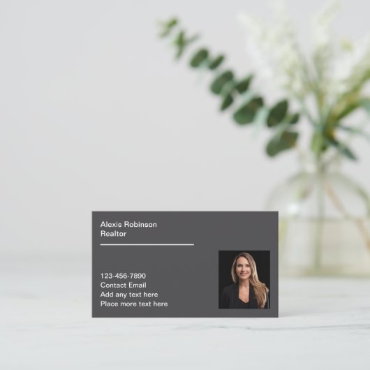 Professionele Realtor Foto Visitekaartjes Nieuw (Staand voorkant)