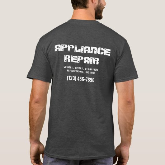 Professionele reclame voor apparaatreparatie t-shirt (Achterkant)