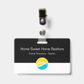 Professionele redacteur onroerend goed Personeelsn Badge (Voorzijde met clip)