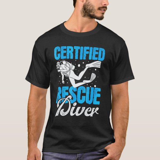 Professionele Reddingsduikinstructeur Scuba Rescue T-shirt (Voorkant)
