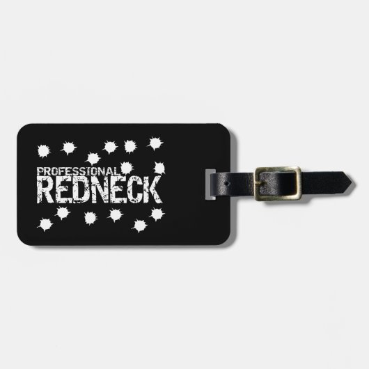 Professionele Redneck Bullet Hole Bagagelabel (Voorkant horizontaal)