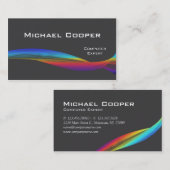 Professionele regenbooggolf Visitekaartje grijs (Voorkant / Achterkant)