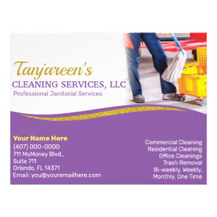 Professionele reiniging/Janitorial Housekeeping A4 Flyer