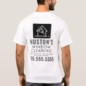 Professionele reiniging Logo Wassen Window Cleaner T-shirt (Achterkant)