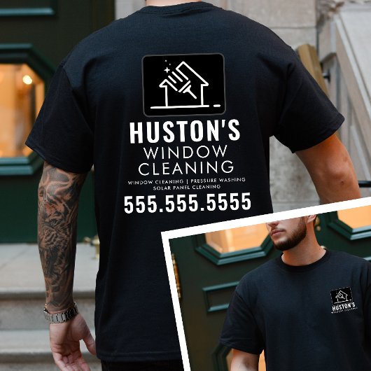 Professionele reiniging Logo Wassen Window Cleaner T-shirt