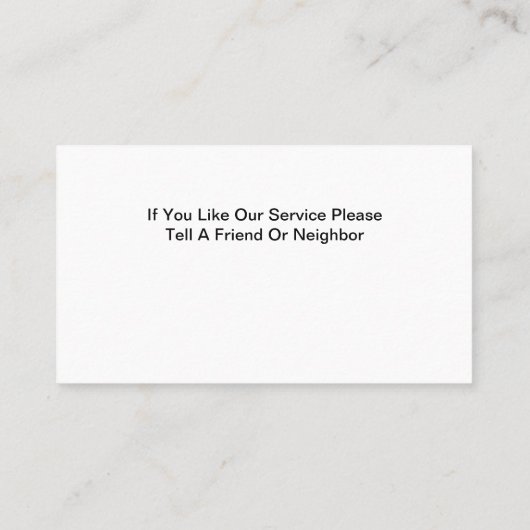 Professionele reiniging visitekaartje (Achterkant)