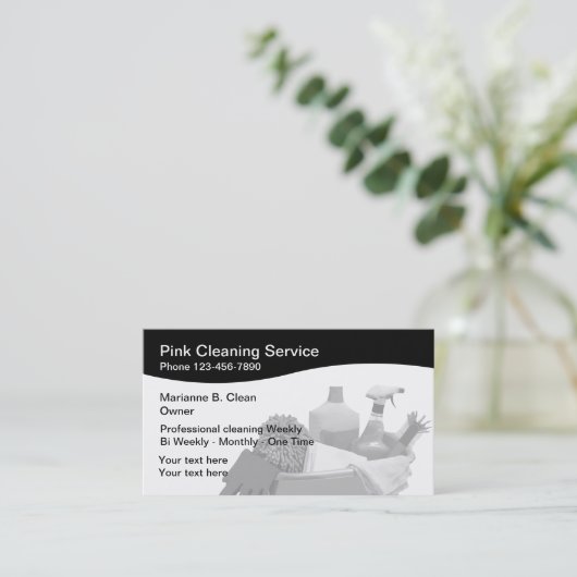 Professionele reiniging visitekaartje (Staand voorkant)