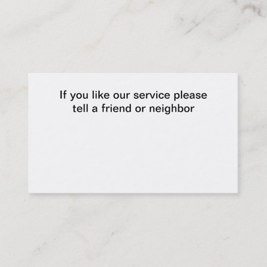 Professionele reiniging visitekaartje (Achterkant)