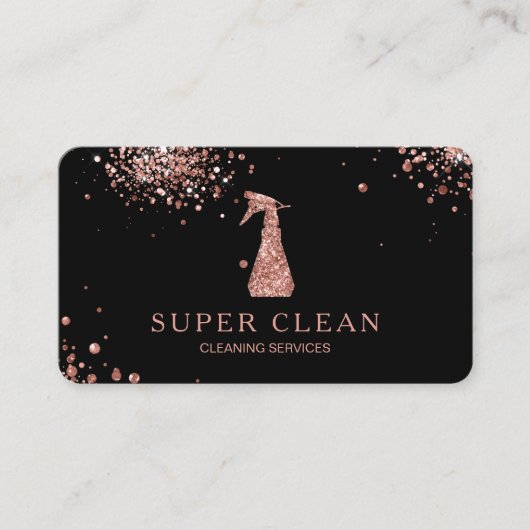 Professionele reinigingsinrichting - Spuitfles Visitekaartje (Voorkant)