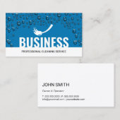 Professionele reinigingsservice Blauwe watervallen Visitekaartje (Voorkant / Achterkant)