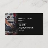 Professionele reparatie van autobanden Flat Tyre S Visitekaartje (Achterkant)