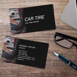 Professionele reparatie van autobanden Flat Tyre S Visitekaartje