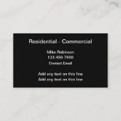 Professionele residentiële commerciële reiniging visitekaartje (Achterkant)