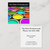 Professionele residentiële commerciële schilder vierkante visitekaartje (Voorkant / Achterkant)