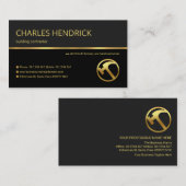 Professionele Retro Gold Line Bouw Handyman Visitekaartje (Voorkant / Achterkant)