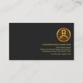 Professionele retro Gold Line Culinaire Fine Dinin Visitekaartje (Achterkant)