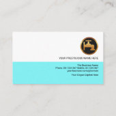 Professionele Retro Gray Shade Columns Plumber Visitekaartje (Achterkant)