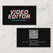 Professionele retro minimalistisch visitekaartje (Voorkant / Achterkant)