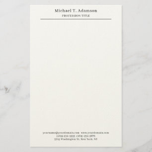 Professionele Retro Stijl Elegant Eenvoudig Briefpapier