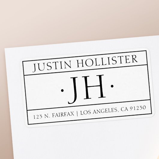 Professionele Return Address Label | Wit en zwart