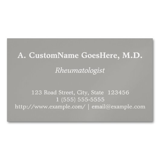 Professionele reumatoloog Magnetisch Visitekaartje (Voorkant)