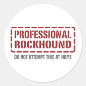 Professionele Rockhound Ronde Sticker (Voorkant)