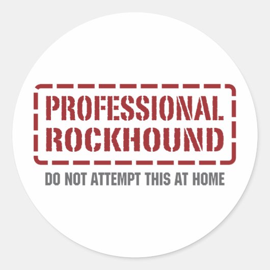 Professionele Rockhound Ronde Sticker (Voorkant)