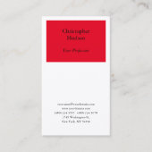 Professionele rode en witte vlekken, hoge zijde visitekaartje (Voorkant)