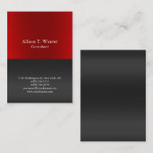 Professionele rode grijze achtergrond Uniek Visitekaartje (Voorkant / Achterkant)