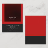 Professionele rode grijze kleur, gestreept uniek visitekaartje (Voorkant / Achterkant)