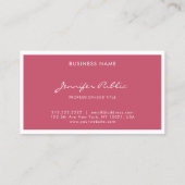 Professionele Rode Moderne Handgeschreven Naam Sja Visitekaartje (Achterkant)