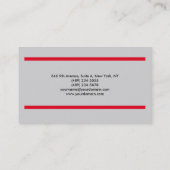 Professionele rode strepen Licht grijs Origineel Visitekaartje (Achterkant)