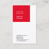 Professionele rode witte minimalistische moderne visitekaartje (Voorkant)