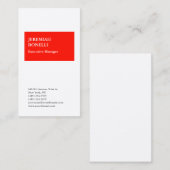 Professionele rode witte minimalistische zijde visitekaartje