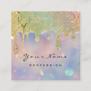 Professionele, rokerblauwe holograafschijven — n vierkante visitekaartje