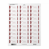 Professionele rokerige topaas en wit retouradres etiket (Full Sheet)