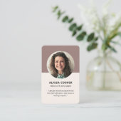 Professionele Ronde Aangepaste Foto QR Code Profie Visitekaartje (Staand voorkant)