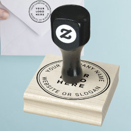 Professionele Ronde Rubberzegel met Zwart Inktstoo Rubberstempel