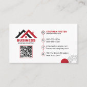 Professionele Rood & Wit Dakconstructie Visitekaartje (Voorkant)