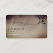 Professionele, roodbruine Abstracte QR-code Visitekaartje (Voorkant)