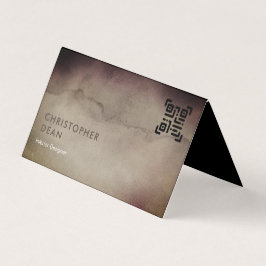 Professionele, roodbruine Abstracte QR-code Visitekaartje