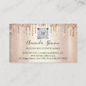 Professionele Roos bloemen Drift QR CODE Logo Visitekaartje (Achterkant)