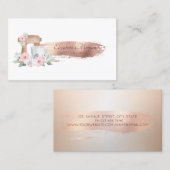 Professionele Roos Gold Brush Stroke Mixer Flowers Visitekaartje (Voorkant / Achterkant)