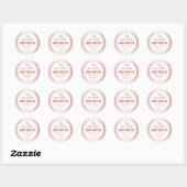 Professionele Roos gouden witte body boterlabels Ronde Sticker (Vel)