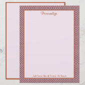 Professionele Rosy Brown & Grey Border personalise (Voorkant / Achterkant)